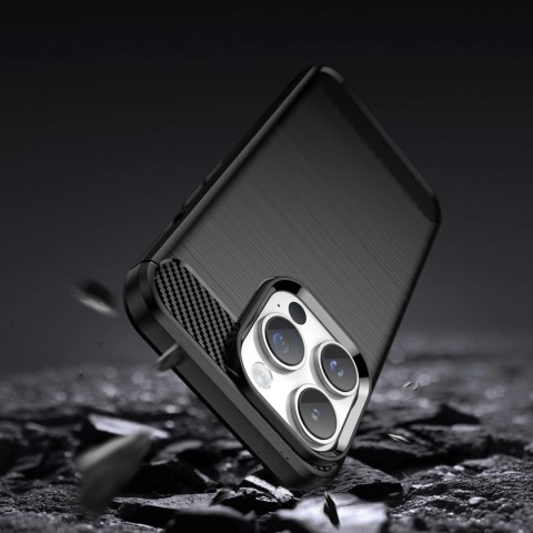 Carbon Case etui iPhone 14 Pro elastyczny żelowy pokrowiec na tył plecki czarny Carbon Case etui iPhone 14 Pro elastyczny żelowy pokrowiec na tył plecki czarny