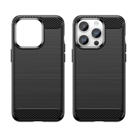 Carbon Case etui iPhone 14 Pro elastyczny żelowy pokrowiec na tył plecki czarny Carbon Case etui iPhone 14 Pro elastyczny żelowy pokrowiec na tył plecki czarny