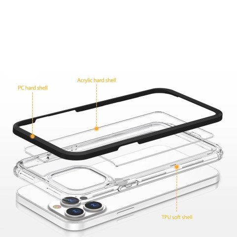 Clear 3in1 etui iPhone 14 Plus silikonowy pokrowiec z ramką niebieskie Clear 3in1 etui iPhone 14 Plus silikonowy pokrowiec z ramką niebieskie