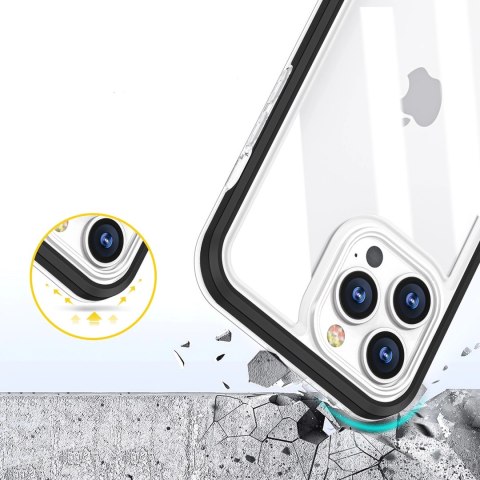 Clear 3in1 etui iPhone 14 Pro silikonowy pokrowiec z ramką czarne Clear 3in1 etui iPhone 14 Pro silikonowy pokrowiec z ramką czarne