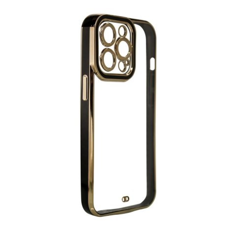 Fashion Case etui do Samsung Galaxy A12 5G żelowy pokrowiec ze złotą ramką czarny Fashion Case etui do Samsung Galaxy A12 5G żelowy pokrowiec ze złotą ramką czarny