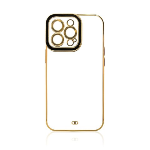 Fashion Case etui do Samsung Galaxy A12 5G żelowy pokrowiec ze złotą ramką czarny Fashion Case etui do Samsung Galaxy A12 5G żelowy pokrowiec ze złotą ramką czarny