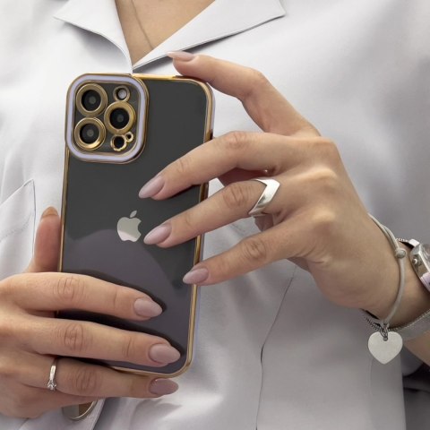 Fashion Case etui do iPhone 13 Pro żelowy pokrowiec ze złotą ramką czerwony Fashion Case etui do iPhone 13 Pro żelowy pokrowiec ze złotą ramką czerwony