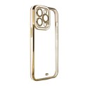 Fashion Case etui do Xiaomi Redmi Note 11 Pro żelowy pokrowiec ze złotą ramką biały Fashion Case etui do Xiaomi Redmi Note 11 Pro żelowy pokrowiec ze złotą ramką biały