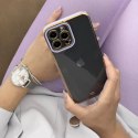 Fashion Case etui do Xiaomi Redmi Note 11 Pro żelowy pokrowiec ze złotą ramką biały Fashion Case etui do Xiaomi Redmi Note 11 Pro żelowy pokrowiec ze złotą ramką biały