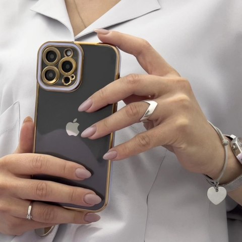 Fashion Case etui do Xiaomi Redmi Note 11 Pro żelowy pokrowiec ze złotą ramką biały Fashion Case etui do Xiaomi Redmi Note 11 Pro żelowy pokrowiec ze złotą ramką biały