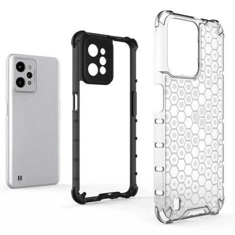 Honeycomb etui pancerny pokrowiec z żelową ramką Realme C31 przezroczysty Honeycomb etui pancerny pokrowiec z żelową ramką Realme C31 przezroczysty