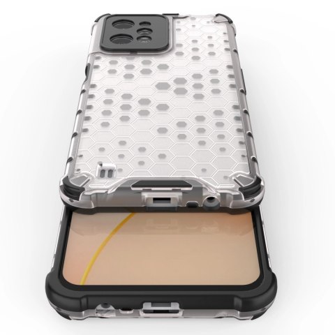 Honeycomb etui pancerny pokrowiec z żelową ramką Realme C31 przezroczysty Honeycomb etui pancerny pokrowiec z żelową ramką Realme C31 przezroczysty