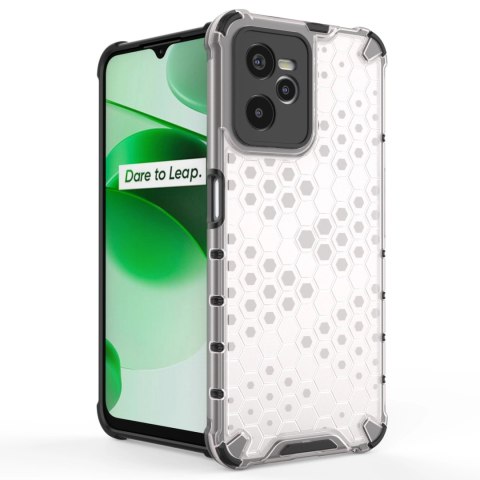 Honeycomb etui pancerny pokrowiec z żelową ramką Realme C35 przezroczysty Honeycomb etui pancerny pokrowiec z żelową ramką Realme C35 przezroczysty