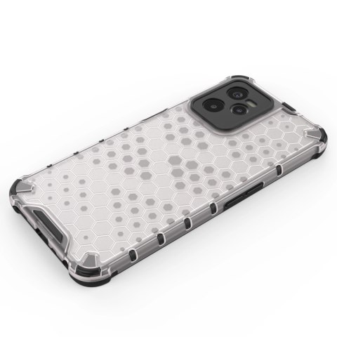 Honeycomb etui pancerny pokrowiec z żelową ramką Realme C35 przezroczysty Honeycomb etui pancerny pokrowiec z żelową ramką Realme C35 przezroczysty