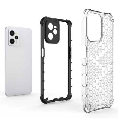 Honeycomb etui pancerny pokrowiec z żelową ramką Realme C35 przezroczysty Honeycomb etui pancerny pokrowiec z żelową ramką Realme C35 przezroczysty