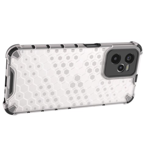 Honeycomb etui pancerny pokrowiec z żelową ramką Realme C35 przezroczysty Honeycomb etui pancerny pokrowiec z żelową ramką Realme C35 przezroczysty