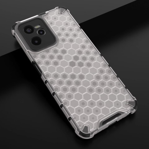 Honeycomb etui pancerny pokrowiec z żelową ramką Realme C35 przezroczysty Honeycomb etui pancerny pokrowiec z żelową ramką Realme C35 przezroczysty
