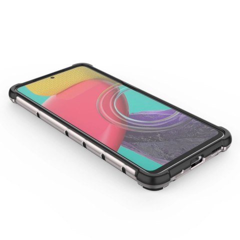 Honeycomb etui pancerny pokrowiec z żelową ramką Samsung Galaxy M53 5G czarny Honeycomb etui pancerny pokrowiec z żelową ramką Samsung Galaxy M53 5G czarny