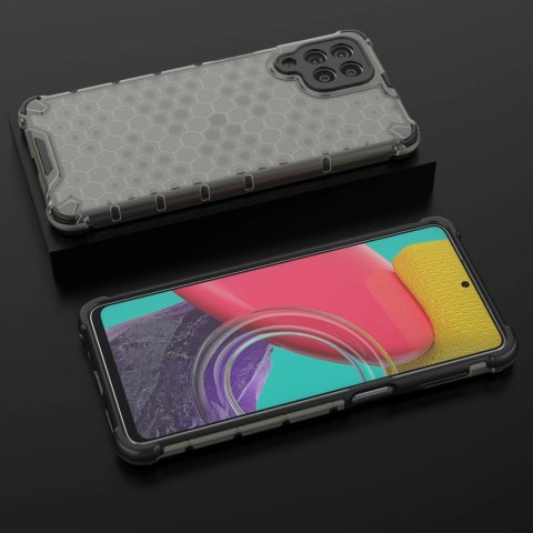 Honeycomb etui pancerny pokrowiec z żelową ramką Samsung Galaxy M53 5G czarny Honeycomb etui pancerny pokrowiec z żelową ramką Samsung Galaxy M53 5G czarny