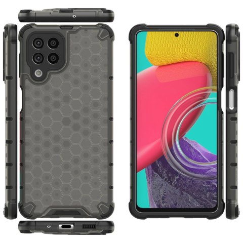 Honeycomb etui pancerny pokrowiec z żelową ramką Samsung Galaxy M53 5G czarny Honeycomb etui pancerny pokrowiec z żelową ramką Samsung Galaxy M53 5G czarny