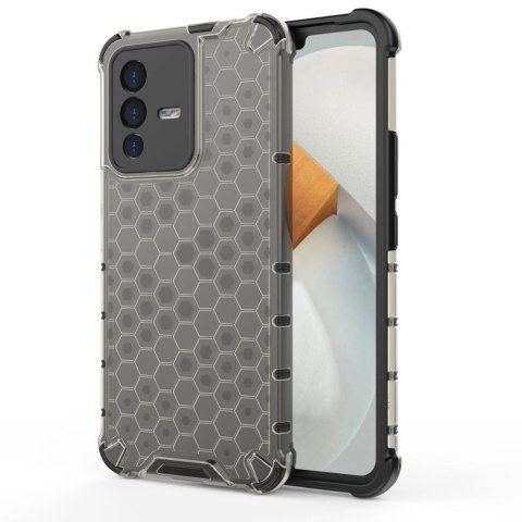Honeycomb etui pancerny pokrowiec z żelową ramką Vivo V23 5G czarny Honeycomb etui pancerny pokrowiec z żelową ramką Vivo V23 5G czarny