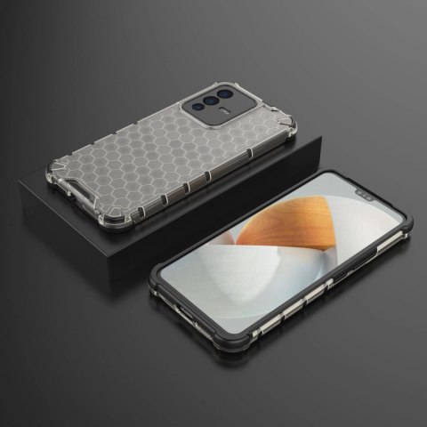 Honeycomb etui pancerny pokrowiec z żelową ramką Vivo V23 5G czarny Honeycomb etui pancerny pokrowiec z żelową ramką Vivo V23 5G czarny