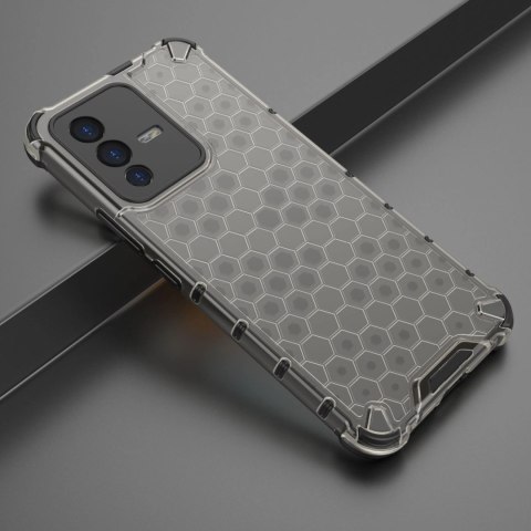 Honeycomb etui pancerny pokrowiec z żelową ramką Vivo V23 5G czarny Honeycomb etui pancerny pokrowiec z żelową ramką Vivo V23 5G czarny