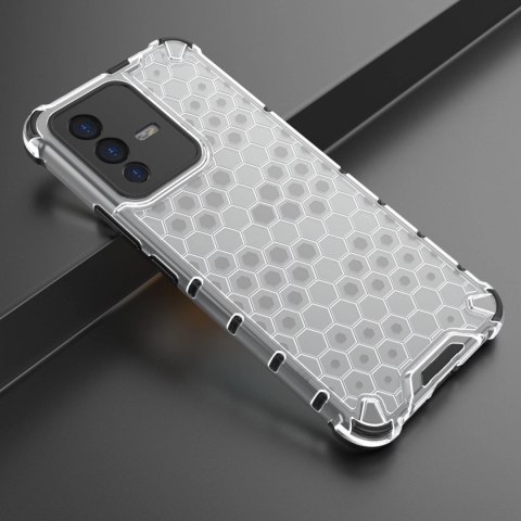 Honeycomb etui pancerny pokrowiec z żelową ramką Vivo V23 5G przezroczysty Honeycomb etui pancerny pokrowiec z żelową ramką Vivo V23 5G przezroczysty