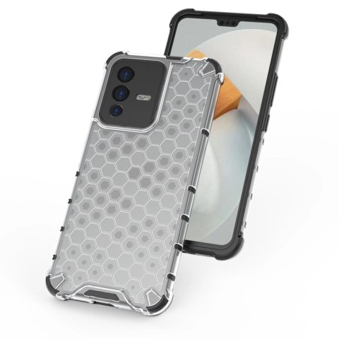 Honeycomb etui pancerny pokrowiec z żelową ramką Vivo V23 5G przezroczysty Honeycomb etui pancerny pokrowiec z żelową ramką Vivo V23 5G przezroczysty