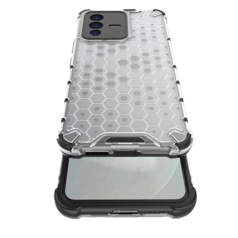 Honeycomb etui pancerny pokrowiec z żelową ramką Vivo V23 5G przezroczysty Honeycomb etui pancerny pokrowiec z żelową ramką Vivo V23 5G przezroczysty