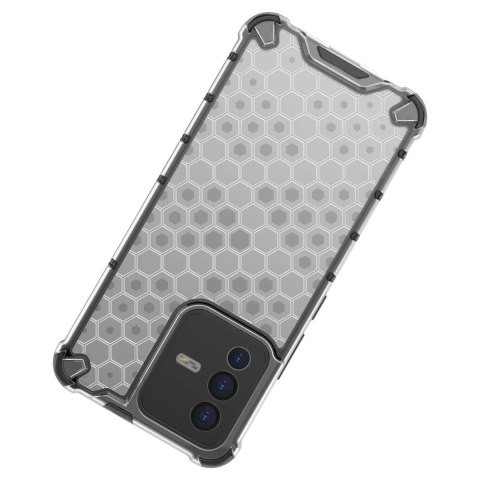 Honeycomb etui pancerny pokrowiec z żelową ramką Vivo V23 5G przezroczysty Honeycomb etui pancerny pokrowiec z żelową ramką Vivo V23 5G przezroczysty