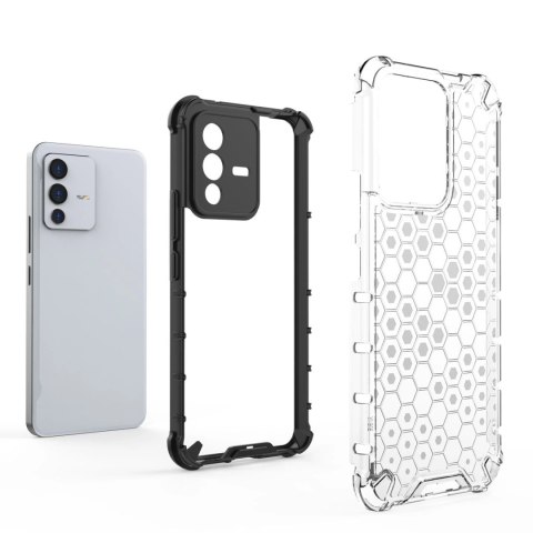 Honeycomb etui pancerny pokrowiec z żelową ramką Vivo V23 5G przezroczysty Honeycomb etui pancerny pokrowiec z żelową ramką Vivo V23 5G przezroczysty