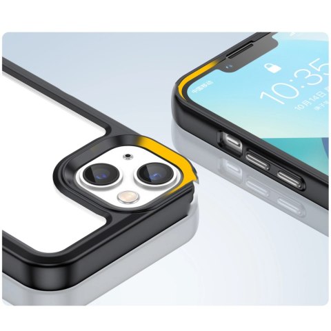 Outer Space Case etui iPhone 14 Plus sztywny pokrowiec z żelową ramką czarny Outer Space Case etui iPhone 14 Plus sztywny pokrowiec z żelową ramką czarny