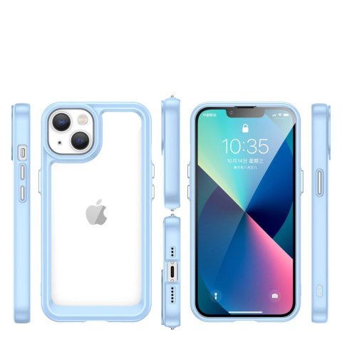 Outer Space Case etui iPhone 14 Plus sztywny pokrowiec z żelową ramką niebieski Outer Space Case etui iPhone 14 Plus sztywny pokrowiec z żelową ramką niebieski
