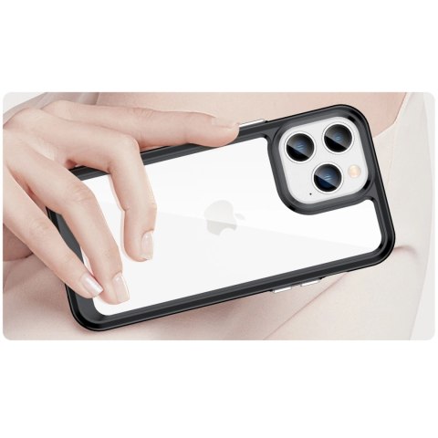 Outer Space Case etui iPhone 14 Pro Max sztywny pokrowiec z żelową ramką czarny Outer Space Case etui iPhone 14 Pro Max sztywny pokrowiec z żelową ramką czarny