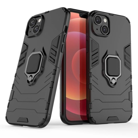 Ring Armor etui do iPhone 14 Plus pancerny pokrowiec uchwyt magnetyczny ring czarne Ring Armor etui do iPhone 14 Plus pancerny pokrowiec uchwyt magnetyczny ring czarne