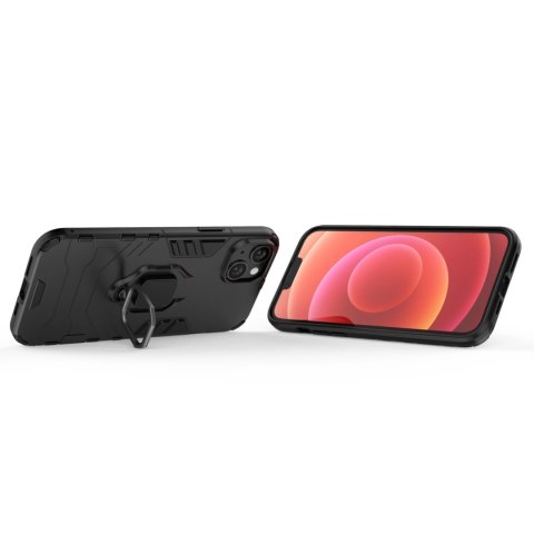 Ring Armor etui do iPhone 14 Plus pancerny pokrowiec uchwyt magnetyczny ring czarne Ring Armor etui do iPhone 14 Plus pancerny pokrowiec uchwyt magnetyczny ring czarne