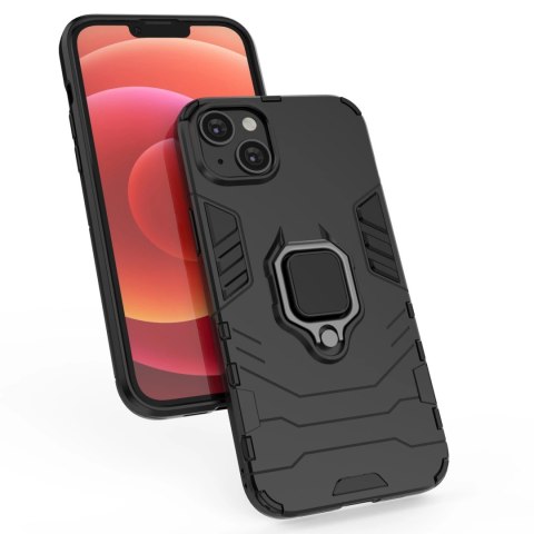 Ring Armor etui do iPhone 14 Plus pancerny pokrowiec uchwyt magnetyczny ring czarne Ring Armor etui do iPhone 14 Plus pancerny pokrowiec uchwyt magnetyczny ring czarne