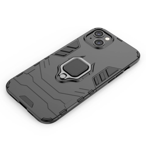 Ring Armor etui do iPhone 14 Plus pancerny pokrowiec uchwyt magnetyczny ring czarne Ring Armor etui do iPhone 14 Plus pancerny pokrowiec uchwyt magnetyczny ring czarne