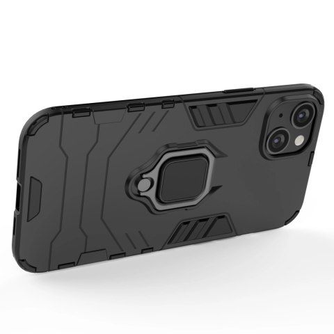 Ring Armor etui do iPhone 14 Plus pancerny pokrowiec uchwyt magnetyczny ring czarne Ring Armor etui do iPhone 14 Plus pancerny pokrowiec uchwyt magnetyczny ring czarne