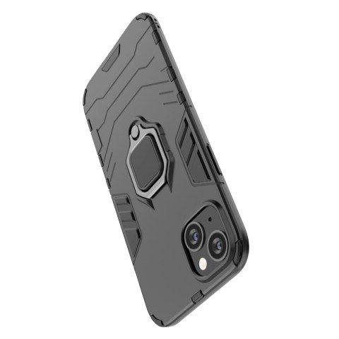 Ring Armor etui do iPhone 14 Plus pancerny pokrowiec uchwyt magnetyczny ring czarne Ring Armor etui do iPhone 14 Plus pancerny pokrowiec uchwyt magnetyczny ring czarne