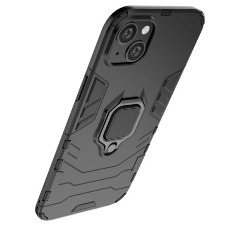 Ring Armor etui do iPhone 14 Plus pancerny pokrowiec uchwyt magnetyczny ring czarne Ring Armor etui do iPhone 14 Plus pancerny pokrowiec uchwyt magnetyczny ring czarne