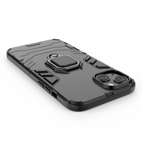 Ring Armor etui do iPhone 14 Plus pancerny pokrowiec uchwyt magnetyczny ring czarne Ring Armor etui do iPhone 14 Plus pancerny pokrowiec uchwyt magnetyczny ring czarne