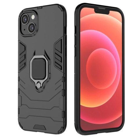 Ring Armor etui do iPhone 14 Plus pancerny pokrowiec uchwyt magnetyczny ring czarne Ring Armor etui do iPhone 14 Plus pancerny pokrowiec uchwyt magnetyczny ring czarne