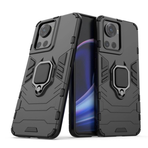 Ring Armor pancerne hybrydowe etui pokrowiec + magnetyczny uchwyt OnePlus Ace czarny Ring Armor pancerne hybrydowe etui pokrowiec + magnetyczny uchwyt OnePlus Ace czarny