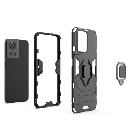 Ring Armor pancerne hybrydowe etui pokrowiec + magnetyczny uchwyt OnePlus Ace czarny Ring Armor pancerne hybrydowe etui pokrowiec + magnetyczny uchwyt OnePlus Ace czarny