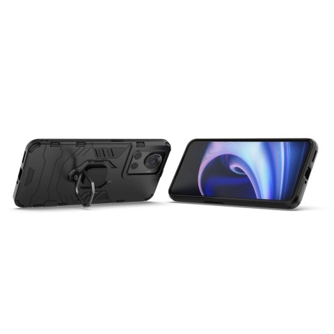 Ring Armor pancerne hybrydowe etui pokrowiec + magnetyczny uchwyt OnePlus Ace czarny Ring Armor pancerne hybrydowe etui pokrowiec + magnetyczny uchwyt OnePlus Ace czarny