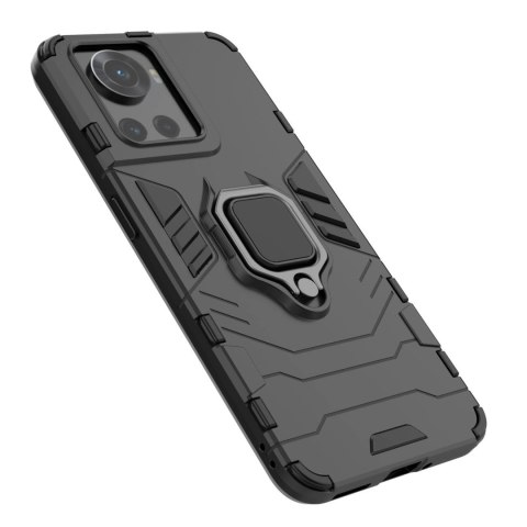 Ring Armor pancerne hybrydowe etui pokrowiec + magnetyczny uchwyt OnePlus Ace czarny Ring Armor pancerne hybrydowe etui pokrowiec + magnetyczny uchwyt OnePlus Ace czarny