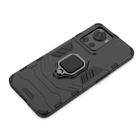 Ring Armor pancerne hybrydowe etui pokrowiec + magnetyczny uchwyt OnePlus Ace czarny Ring Armor pancerne hybrydowe etui pokrowiec + magnetyczny uchwyt OnePlus Ace czarny