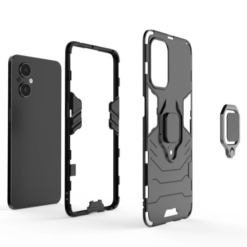 Ring Armor pancerne hybrydowe etui pokrowiec + magnetyczny uchwyt OnePlus Nord N20 5G czarny Ring Armor pancerne hybrydowe etui pokrowiec + magnetyczny uchwyt OnePlus Nord N20 5G czarny