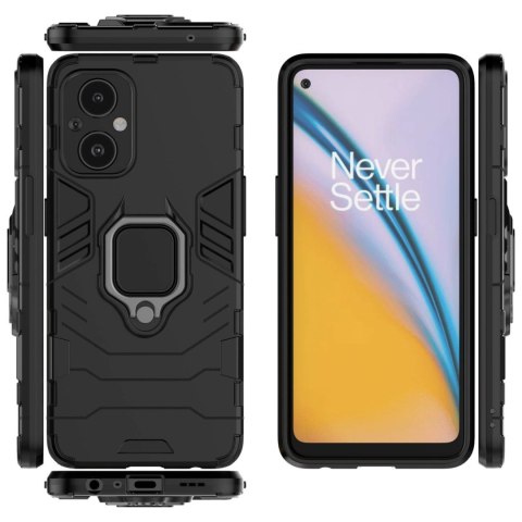 Ring Armor pancerne hybrydowe etui pokrowiec + magnetyczny uchwyt OnePlus Nord N20 5G czarny Ring Armor pancerne hybrydowe etui pokrowiec + magnetyczny uchwyt OnePlus Nord N20 5G czarny