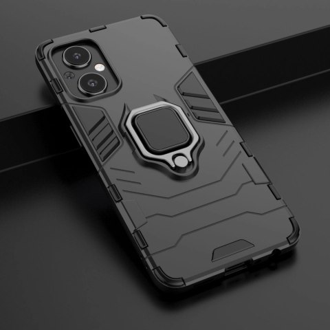 Ring Armor pancerne hybrydowe etui pokrowiec + magnetyczny uchwyt OnePlus Nord N20 5G czarny Ring Armor pancerne hybrydowe etui pokrowiec + magnetyczny uchwyt OnePlus Nord N20 5G czarny
