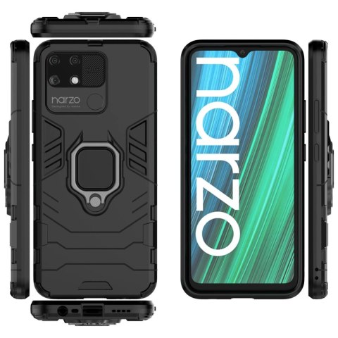 Ring Armor pancerne hybrydowe etui pokrowiec + magnetyczny uchwyt Realme Narzo 50A czarny Ring Armor pancerne hybrydowe etui pokrowiec + magnetyczny uchwyt Realme Narzo 50A czarny