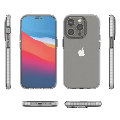 Spring Case etui iPhone 14 Pro silikonowy pokrowiec z ramką czarne Spring Case etui iPhone 14 Pro silikonowy pokrowiec z ramką czarne